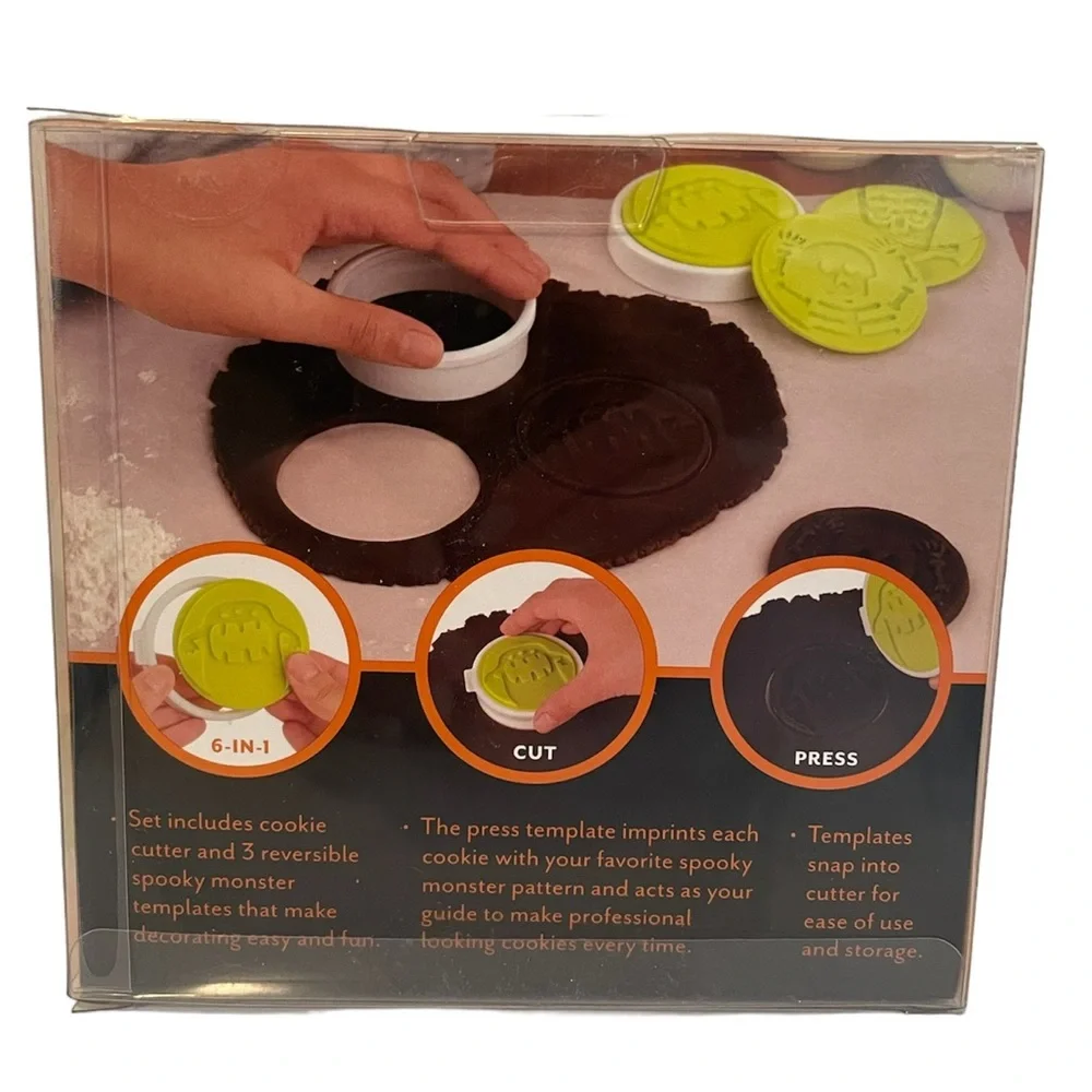 New! Sur La Table Spooky Monster Cookie Cutters – Set of 6 Designs Halloween
